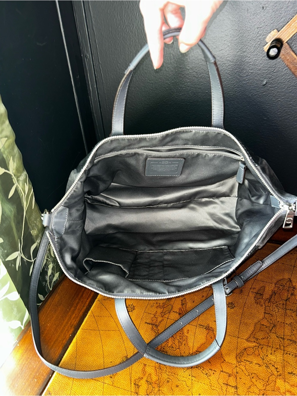 Coach Taylor Suede and Python-Embossed Leather Tote 2014 -EUC- - Picture 13 of 16